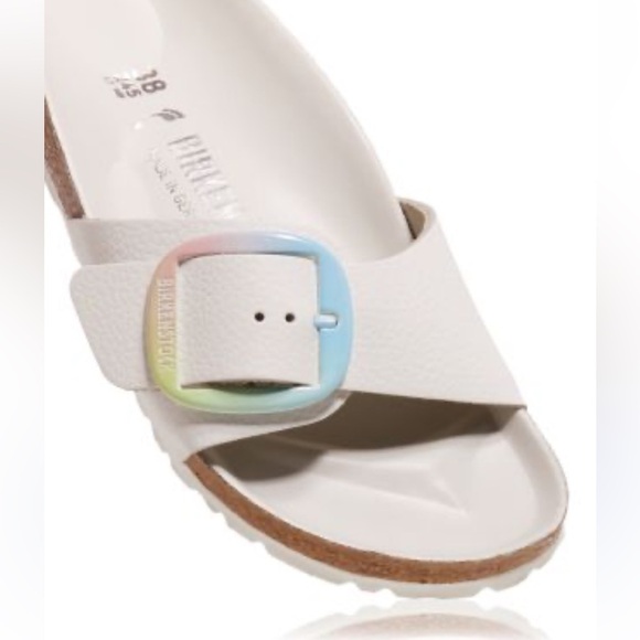 Birkenstock Shoes - Birkenstock Women's Madrid Sandals - Cream with Ombre Buckle